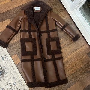 STAND STUDIO faux Shearling coat size 32 (4-6)